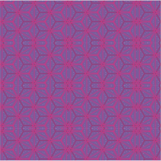 Pink retro geometric pattern  シール (正面)