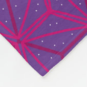 Pink retro geometric pattern  フリースブランケット (角)