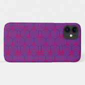 Pink retro geometric pattern  Case-Mate iPhoneケース (裏面(横))
