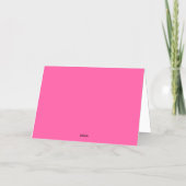 Pink Retro Groovy Merry Christmas 箔シーズンカード (裏面)