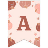 Pink Retro Pumpkin Birthday Bunting Banner バンティングフラッグ (第3の旗)