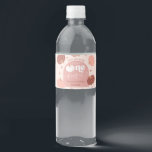 Pink Retro Pumpkin First Birthday Bottle Label ペットボトルラベル<br><div class="desc">Pink Retro Pumpkin First Birthday Bottle Label</div>