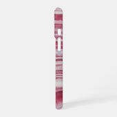 Pink Rhodochrosite Marble Agate Stone Pattern iPhone 16ケース (左側面)
