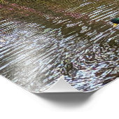 Pink Rhododendron Blooms Water Reflection フォトプリント (角)