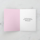 Pink Ribbon and Daisies Breast Cancer Awareness カード (内部)