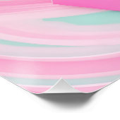 Pink Ribbon and Daisies Breast Cancer Awareness ポスター (コーナー)