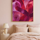 Pink Ribbon Art – Elegant Modern valentine's day ポスター