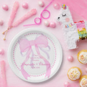 Pink Ribbon Baby Boy Shower  ペーパープレート (パーティー)