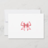 Pink Ribbon Baby Shower Thank You Card サンキューカード (裏面)