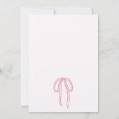 Pink Ribbon Bows Baby Its Cold Outside Baby Shower 招待状 (裏面)