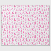 Pink Ribbon Breast Cancer Awareness Pattern ラッピングペーパー (フラット)