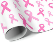 Pink Ribbon Breast Cancer Awareness Pattern ラッピングペーパー (ロールコーナー)