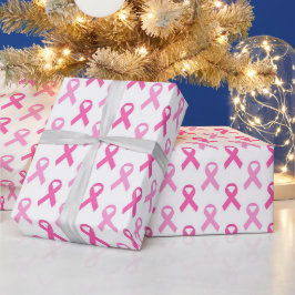 Pink Ribbon Breast Cancer Awareness Pattern ラッピングペーパー
