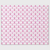 Pink Ribbon Breast Cancer Awareness Pattern ラッピングペーパー (フラット)