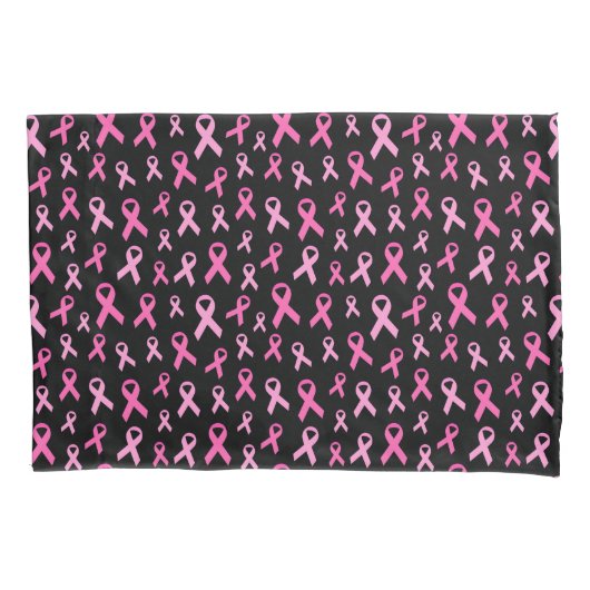 Pink Ribbon Breast Cancer Awareness Pattern 枕カバー (正面)