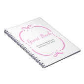 Pink Ribbon Bridal Shower Guest Book ノートブック (右側)