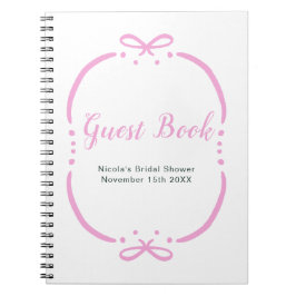 Pink Ribbon Bridal Shower Guest Book ノートブック