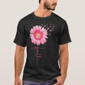 Pink Ribbon Daisy Faith - Breast Cancer Awareness Tシャツ (正面)