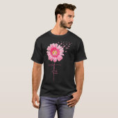 Pink Ribbon Daisy Faith - Breast Cancer Awareness  Tシャツ (正面フル)