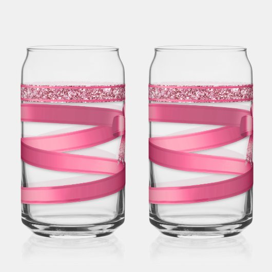 Pink Ribbon Drinkware Set ガラス缶 (正面)
