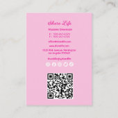 Pink Ribbon Gate Wedding Organizer Business Card 名刺 (裏面)