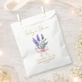 Pink Ribbon | Lavender Seeds Baby Shower Favor Bag フェイバーバッグ