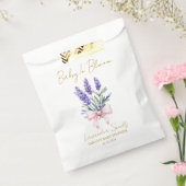 Pink Ribbon | Lavender Seeds Baby Shower Favor Bag フェイバーバッグ (封をした状態)