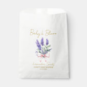 Pink Ribbon | Lavender Seeds Baby Shower Favor Bag フェイバーバッグ (正面)