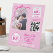Pink Ribbon Wedding Business Promotion 台座サイン (インサイチュ)