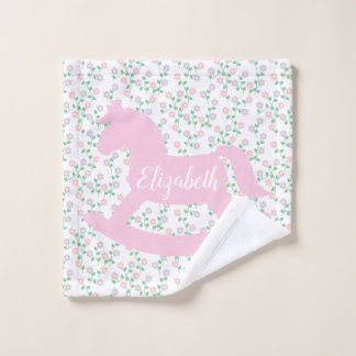 Pink Rocking Horse ウォッシュタオル