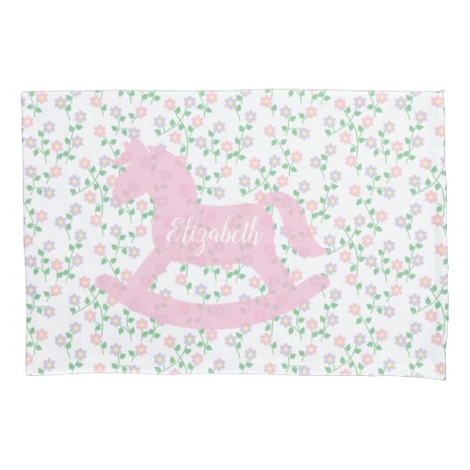 Pink Rocking Horse 枕カバー (正面)