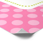 Pink Rocking Horse Baby Shower Banner ポスター (角)