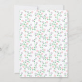 Pink Rocking Horse Girl Baby Shower サンキューカード (裏面)