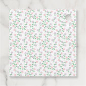 Pink Rocking Horse Girl Baby Shower フェイバータグ (裏面)