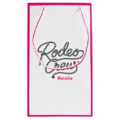 Pink Rodeo Crew Cowgirl Bachelorette スモールペーパーバッグ (裏面)