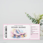 Pink Roller Skating Ticket Gift Certificate 招待状 (スタンド正面)