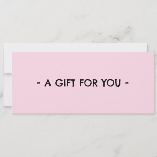 Pink Roller Skating Ticket Gift Certificate 招待状 (裏面)