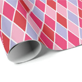 Pink Romantic and Feminine Harlequin ラッピングペーパー (ロールコーナー)