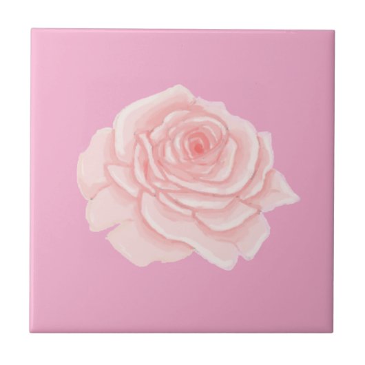 Pink rose タイル (正面)