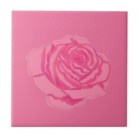 Pink rose タイル (正面)