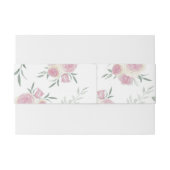 Pink Rose and Greenery Pattern 招待状ベリーバンド (裏面例)
