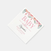 Pink Rose Baby Shower – Baby in Bloom スタンダードカクテルナプキン (角)