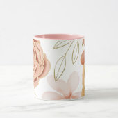 Pink Rose Blossom Pretty Name マグカップ (中央)