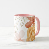 Pink Rose Blossom Pretty Name マグカップ (正面右)