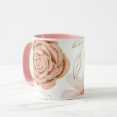 Pink Rose Blossom Pretty Name マグカップ (正面左)