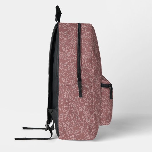 Pink Rose Blush Bloom Adventure Backpack プリントバックパック (左)
