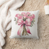 Pink Rose Bouquet – Elegant Floral Home Decor クッション (ブランケット)