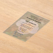 Pink Rose Bride and Groom Photo アクリル招待状 (レイダウン)