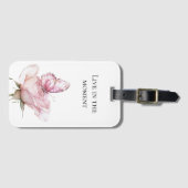 Pink Rose Butterfly ラゲッジタグ (正面横)