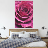 Pink Rose Close-Up Texture Abstract Wall Art キャンバスプリント (インサイチュ (寝室))